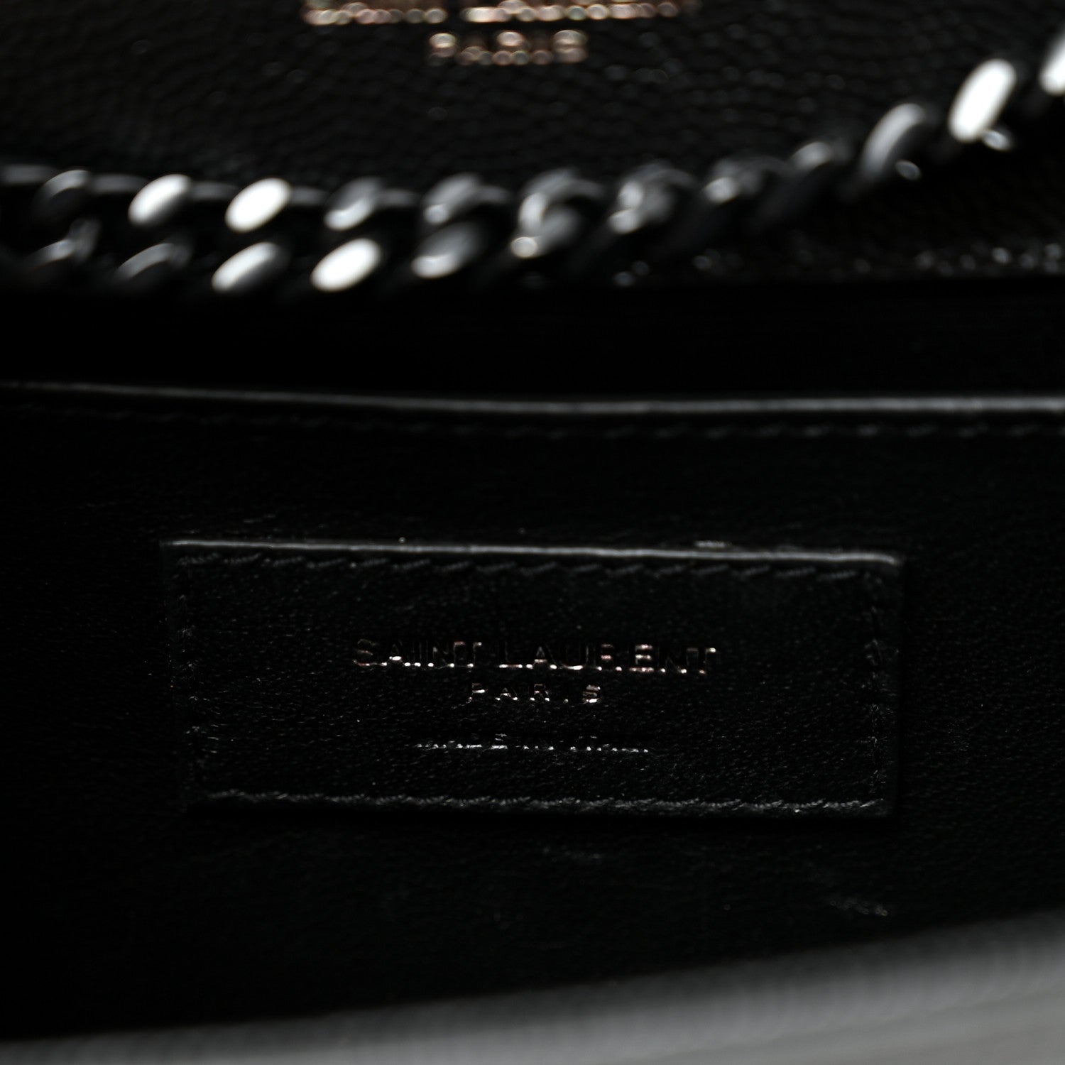 Grain De Poudre Small Monogram Monochrome Kate Satchel Black