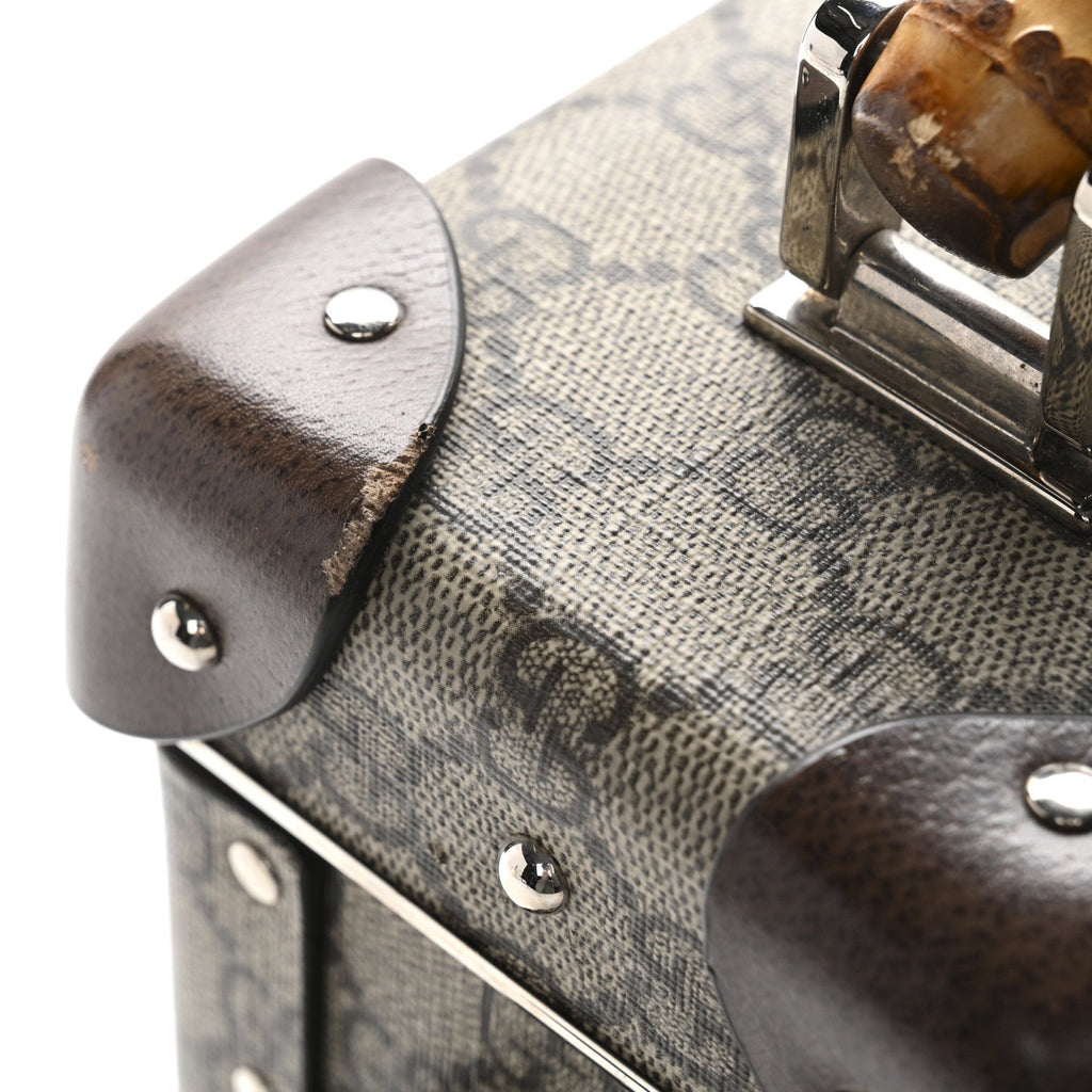 GG Supreme Monogram Globe-Trotter Beauty Case Brown
