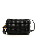 Nappa Maxi Intreccio Padded Cassette Crossbody Bag Black