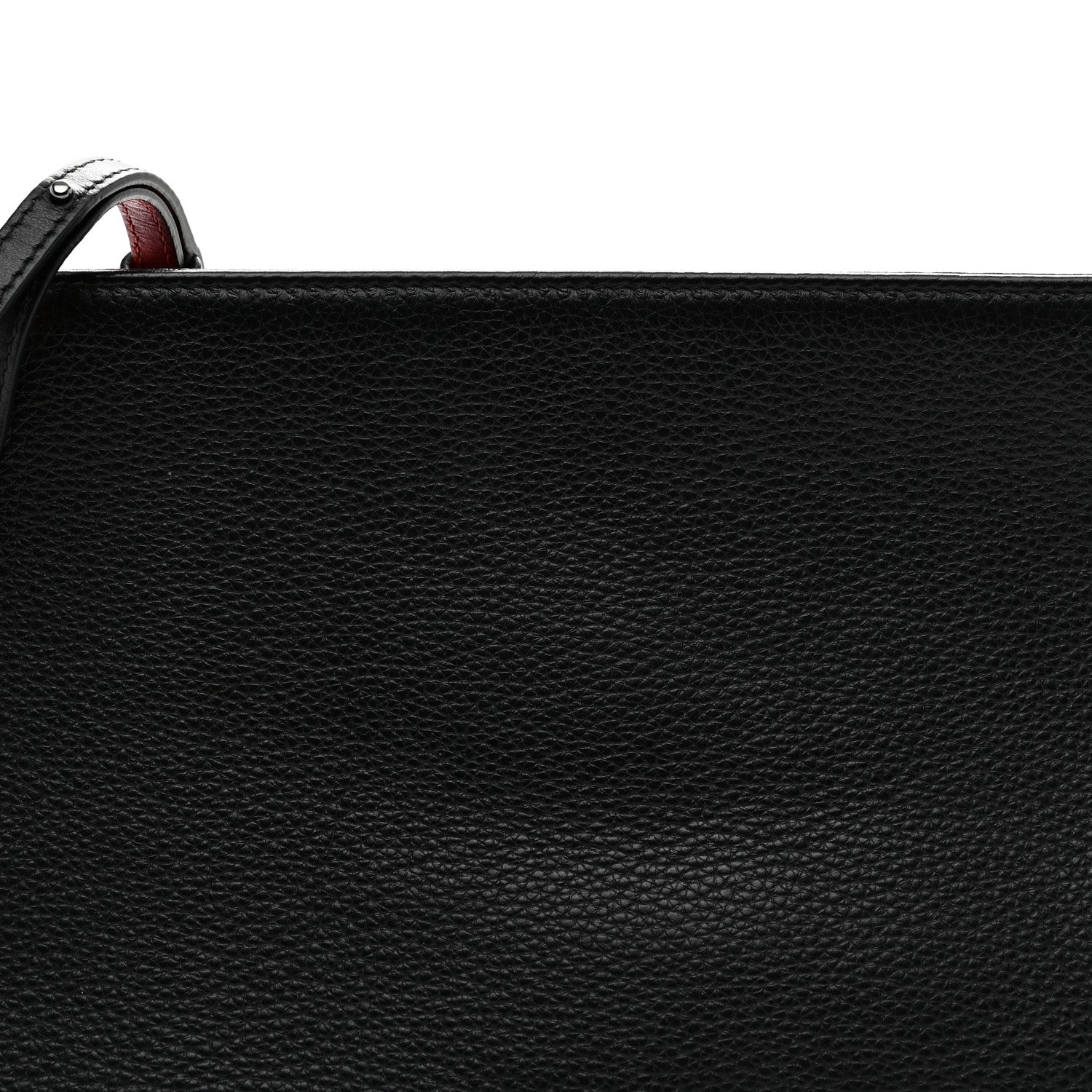 Calfskin Studded Loubiposh Clutch Black
