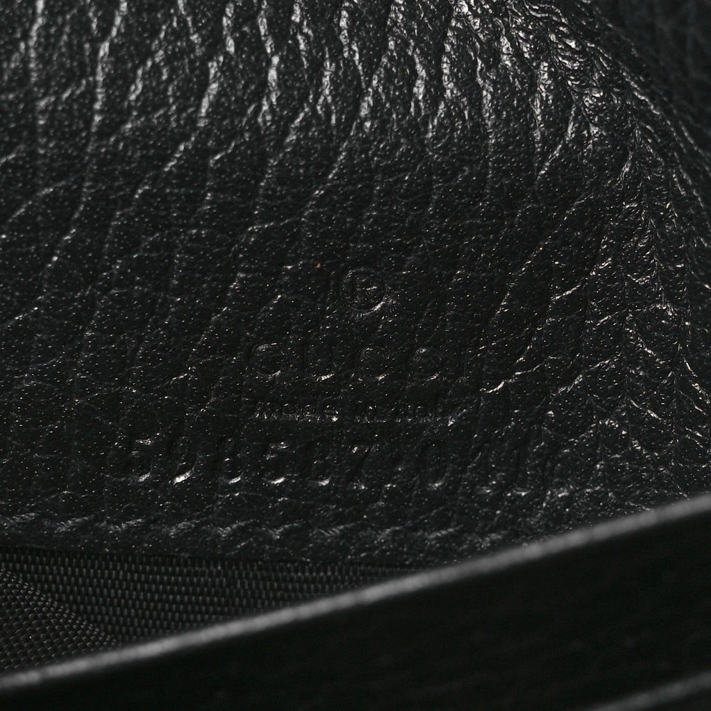 Dollar Calfskin GG Supreme Monogram Medium GG Marmont Wallet Black Beige Ebony