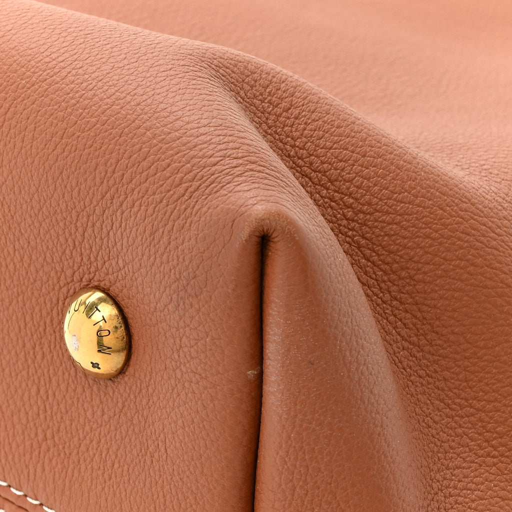 Grained Calfskin Low Key Hobo PM Cognac