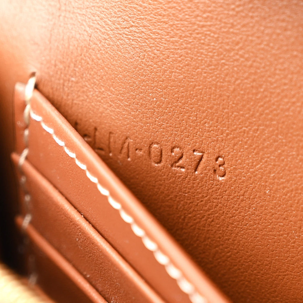 Triomphe Canvas Calfskin Enveloppe Bag Tan