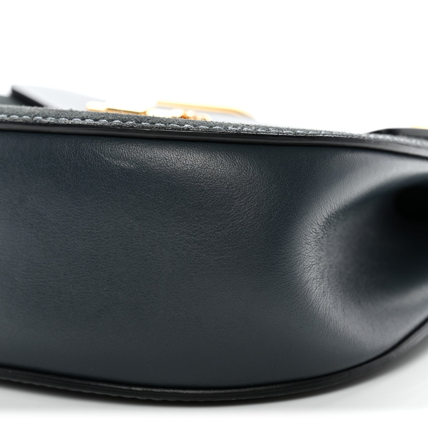 Suede Smooth Calfskin Mini Drew Shoulder Bag Cloudy Blue
