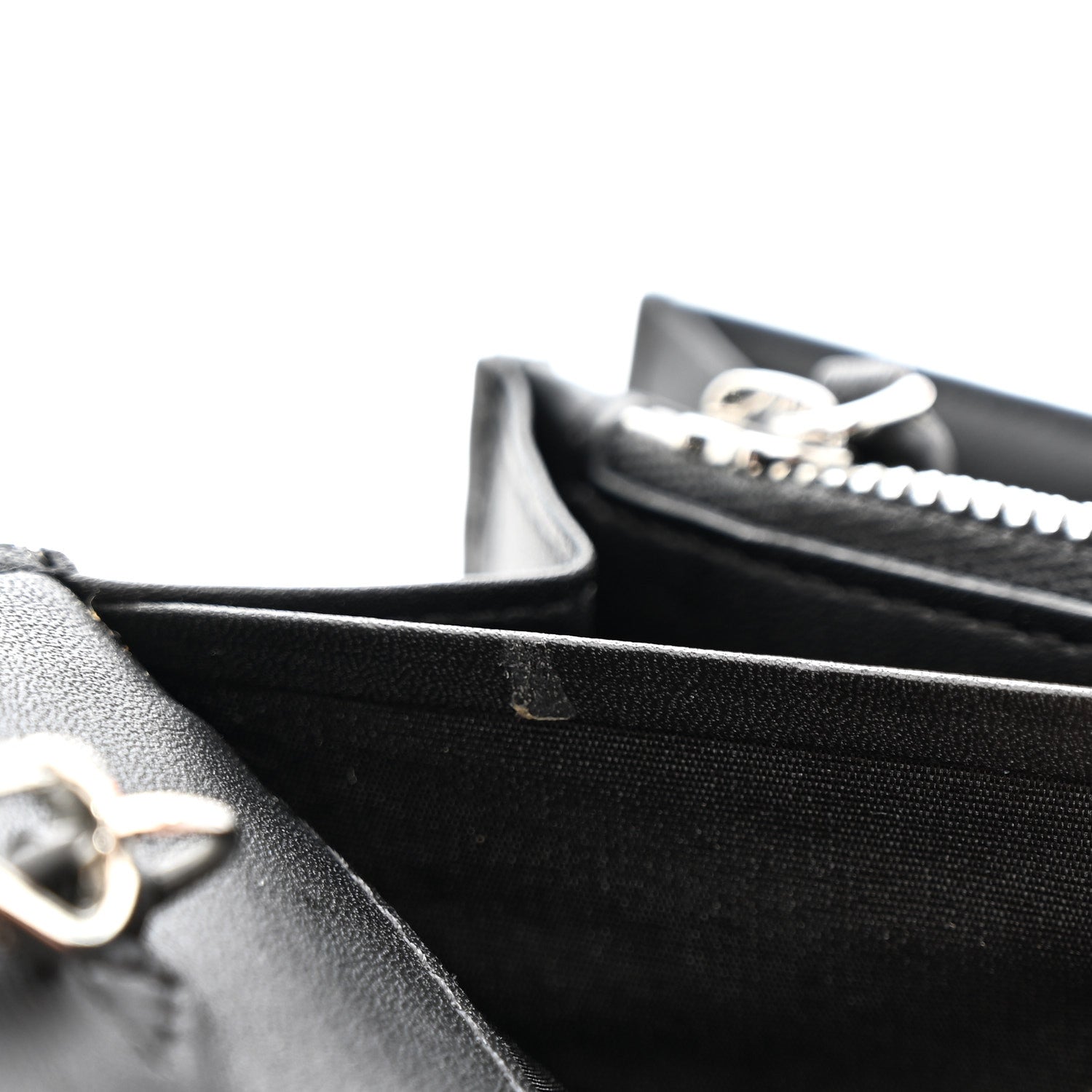 Visetos Large Patricia Wallet On Chain Black