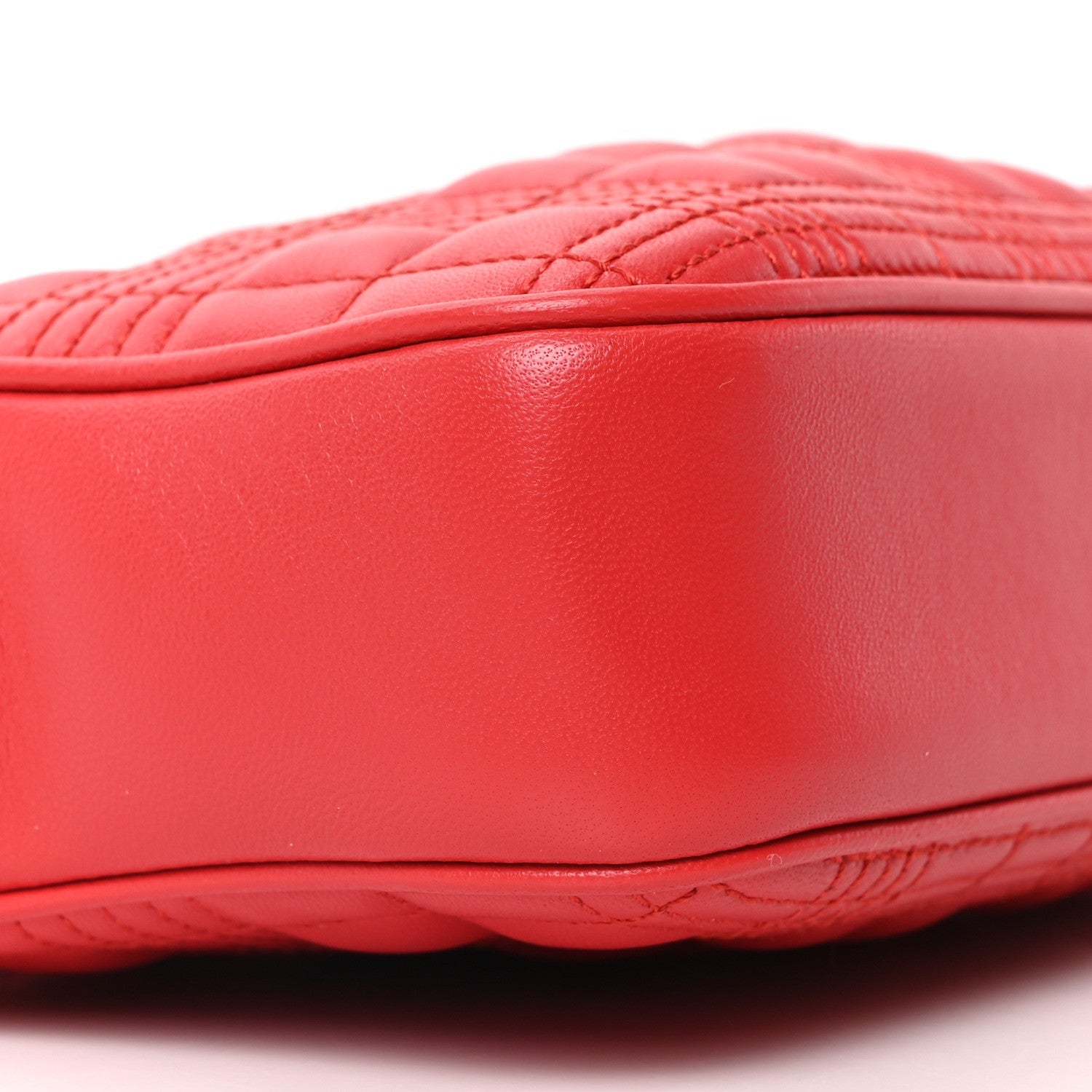 Lambskin Quilted Mini Lola Camera Bag Bright Red