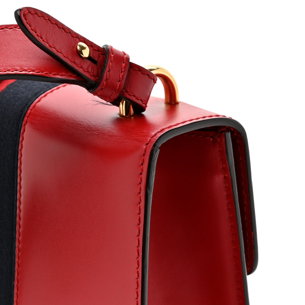 Calfskin Small Sylvie Shoulder Bag Hibiscus Red