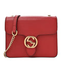 Dollar Calfskin Small Interlocking G Shoulder Bag Red