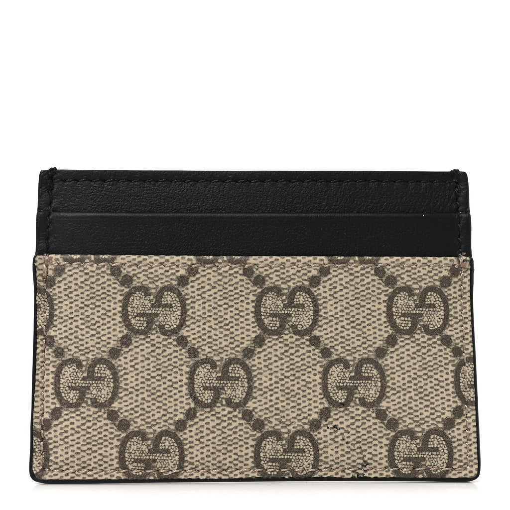 GG Supreme Monogram Calfskin  Holder Beige Black