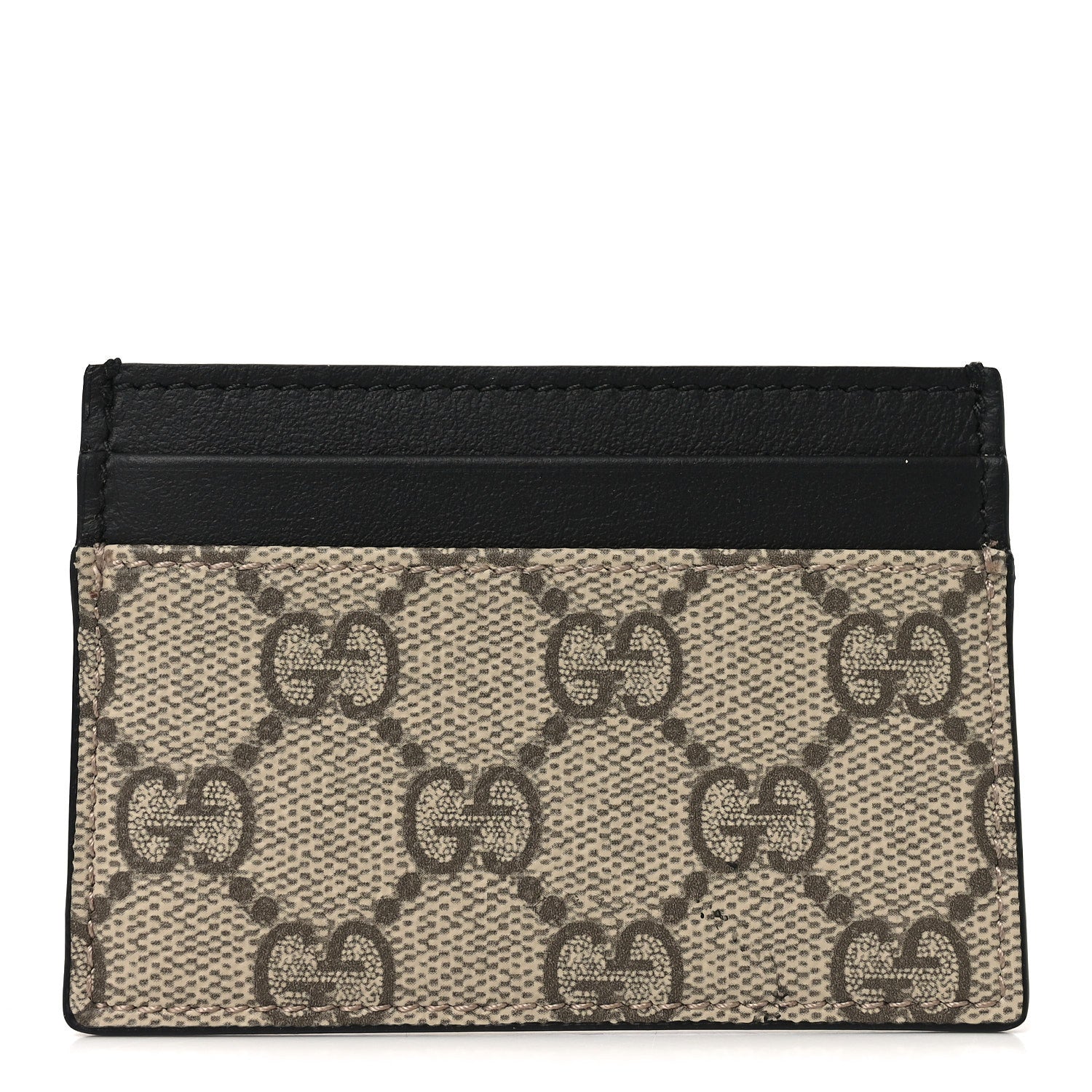 GG Supreme Monogram Calfskin  Holder Beige Black
