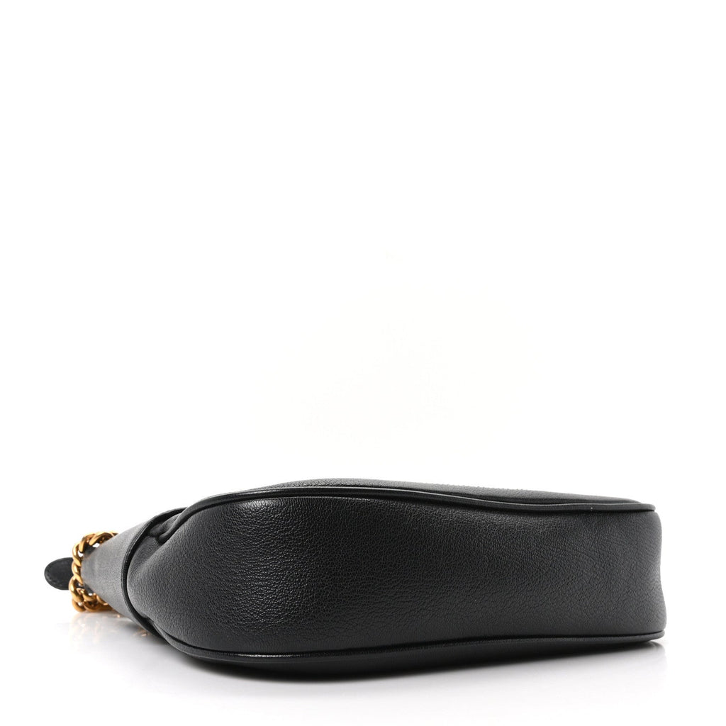 Goatskin Small Aphrodite Shoulder Bag Black