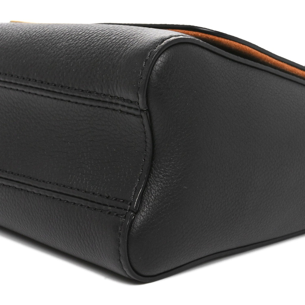 Calfskin Soft Twist Shoulder Bag Black