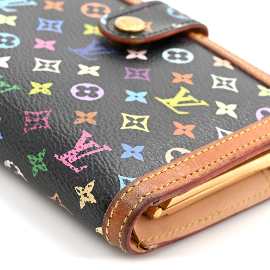 Monogram Multicolor French Purse Wallet Black