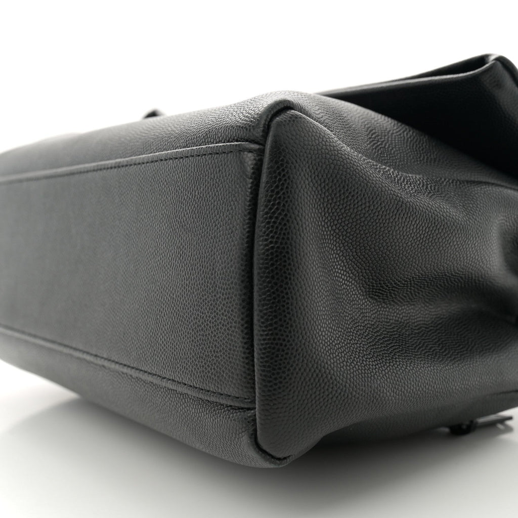 Grain De Poudre Medium West Hollywood Monogram Fold-Over Black