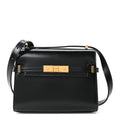 Smooth Calfskin Mini Manhattan Shoulder Bag Black