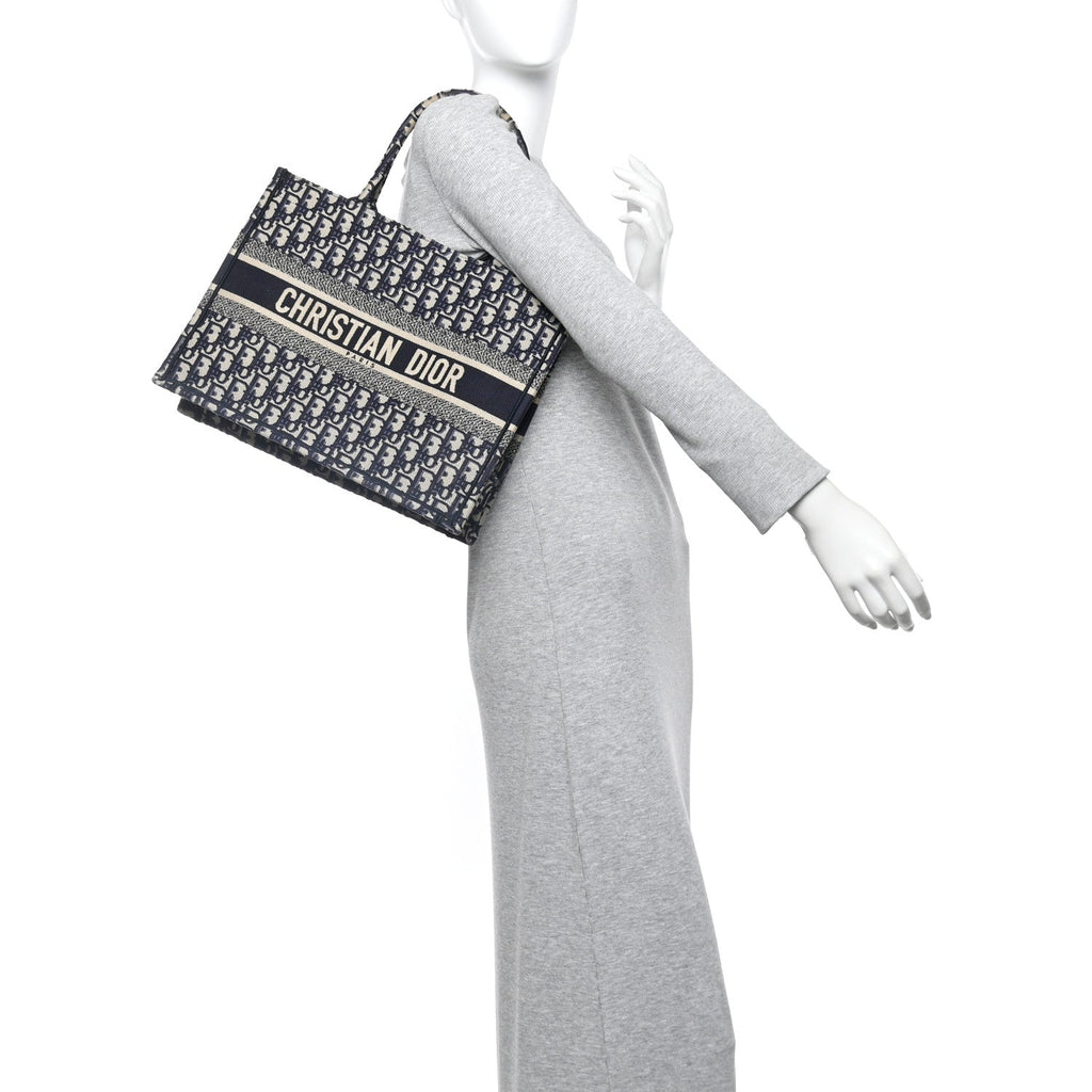 Oblique Medium Book Tote Blue Multicolor