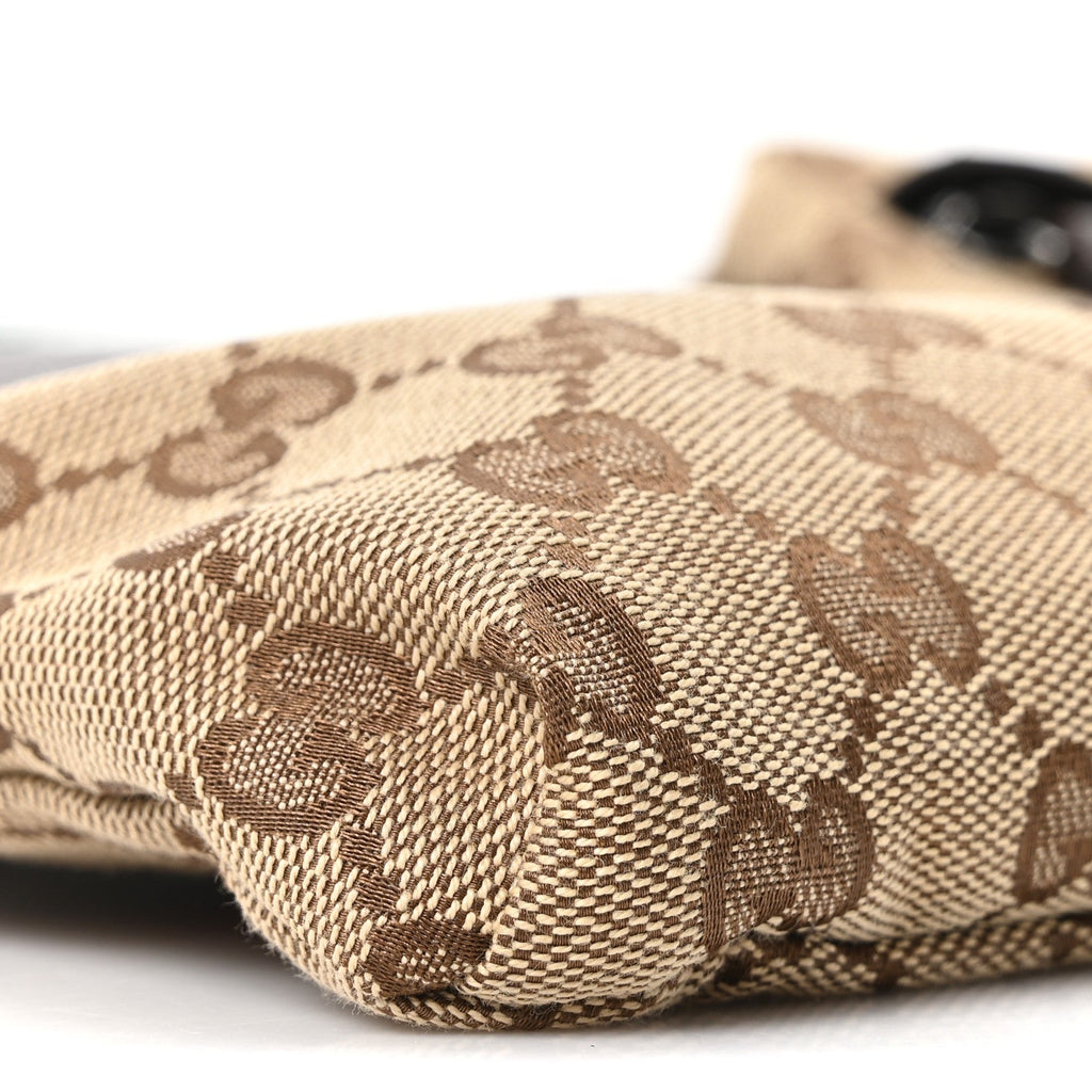Monogram Web Belt Bag Dark Brown