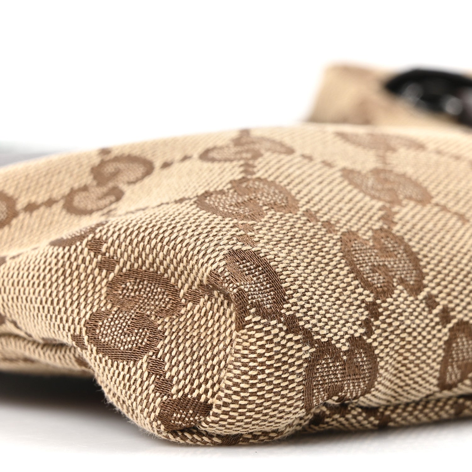 Monogram Web Belt Bag Dark Brown