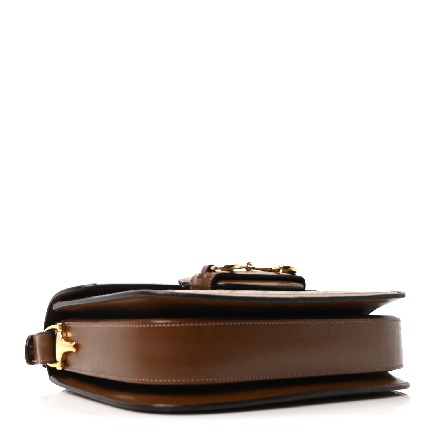 GG Supreme Monogram Horsebit 1955 Shoulder Bag Beige Brown Sugar