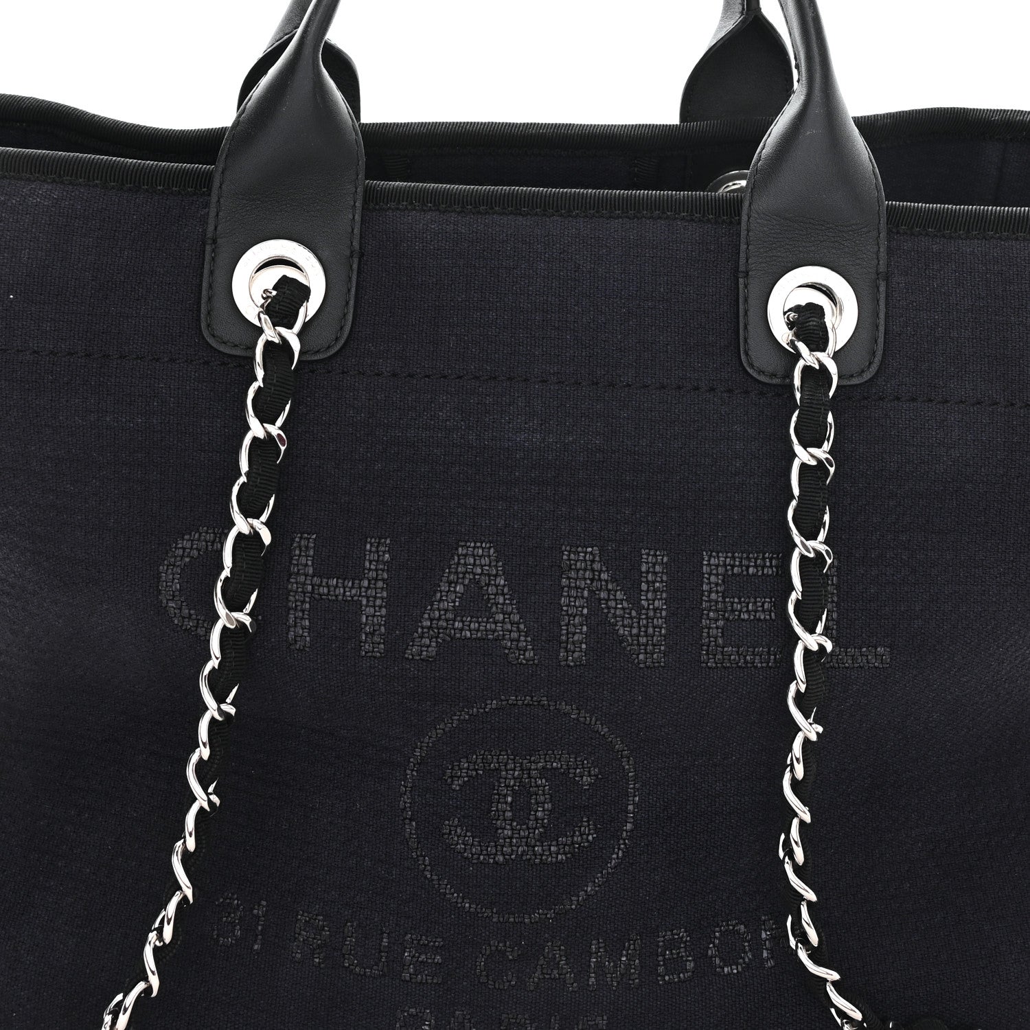 Mixed Fibers Medium Deauville Tote Navy Blue