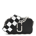 X Bloomingdales 150th Anniversary Saffiano Small Snapshot Camera Bag Black White