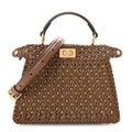 Vitello King Shiny Nappa Intreccio Petite Peekaboo I SEE U Satchel Gianduia