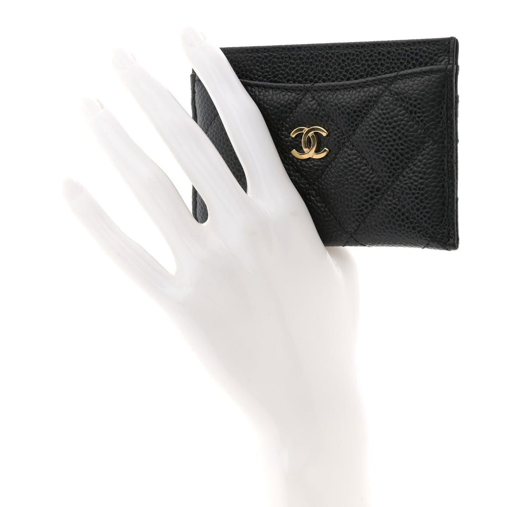 Caviar Quilted  Holder Black