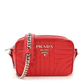 Soft Calfskin Diagramme Camera Bag Rosso