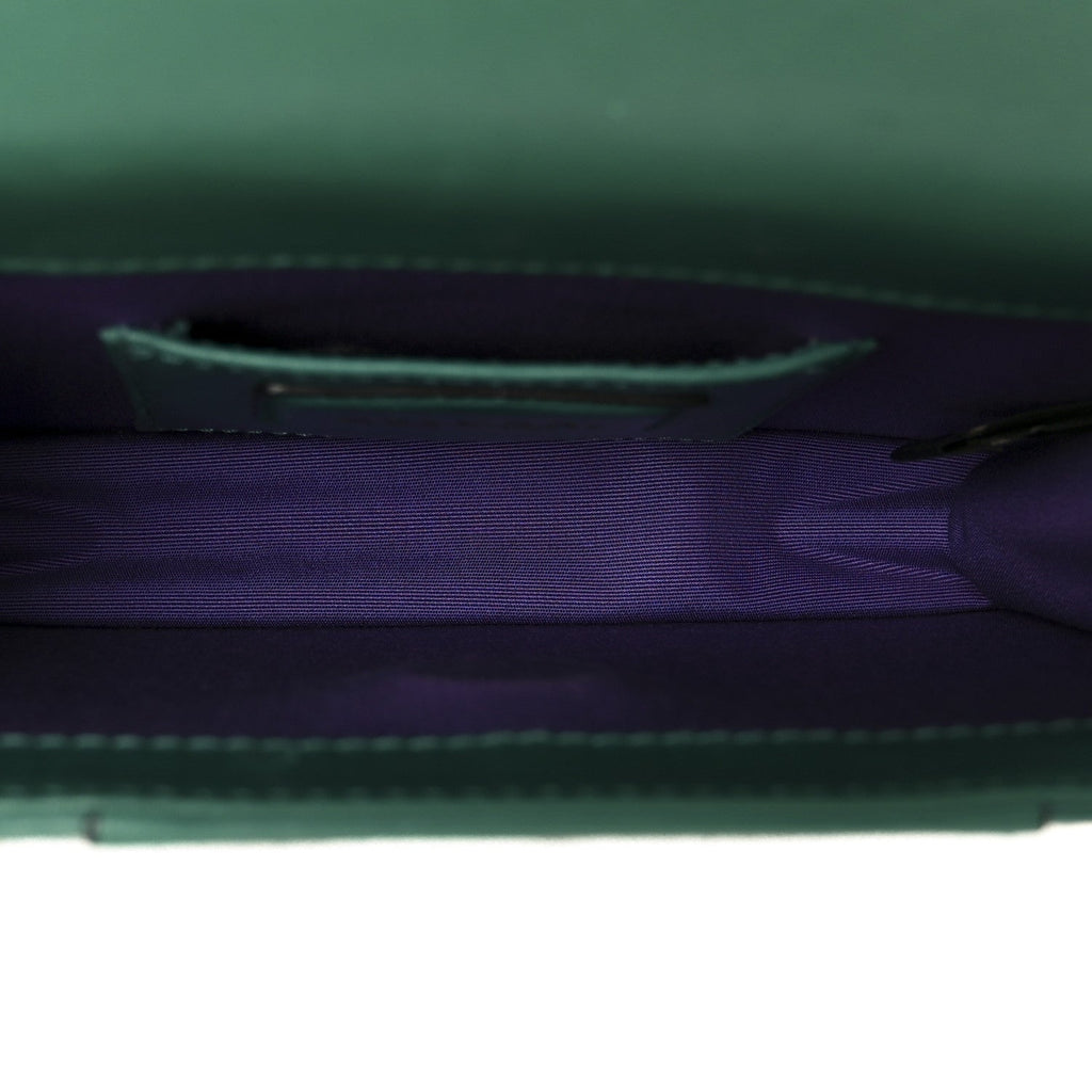Calfskin Small Serpenti Forever Snake Strap Crossbody Bag Emerald Green