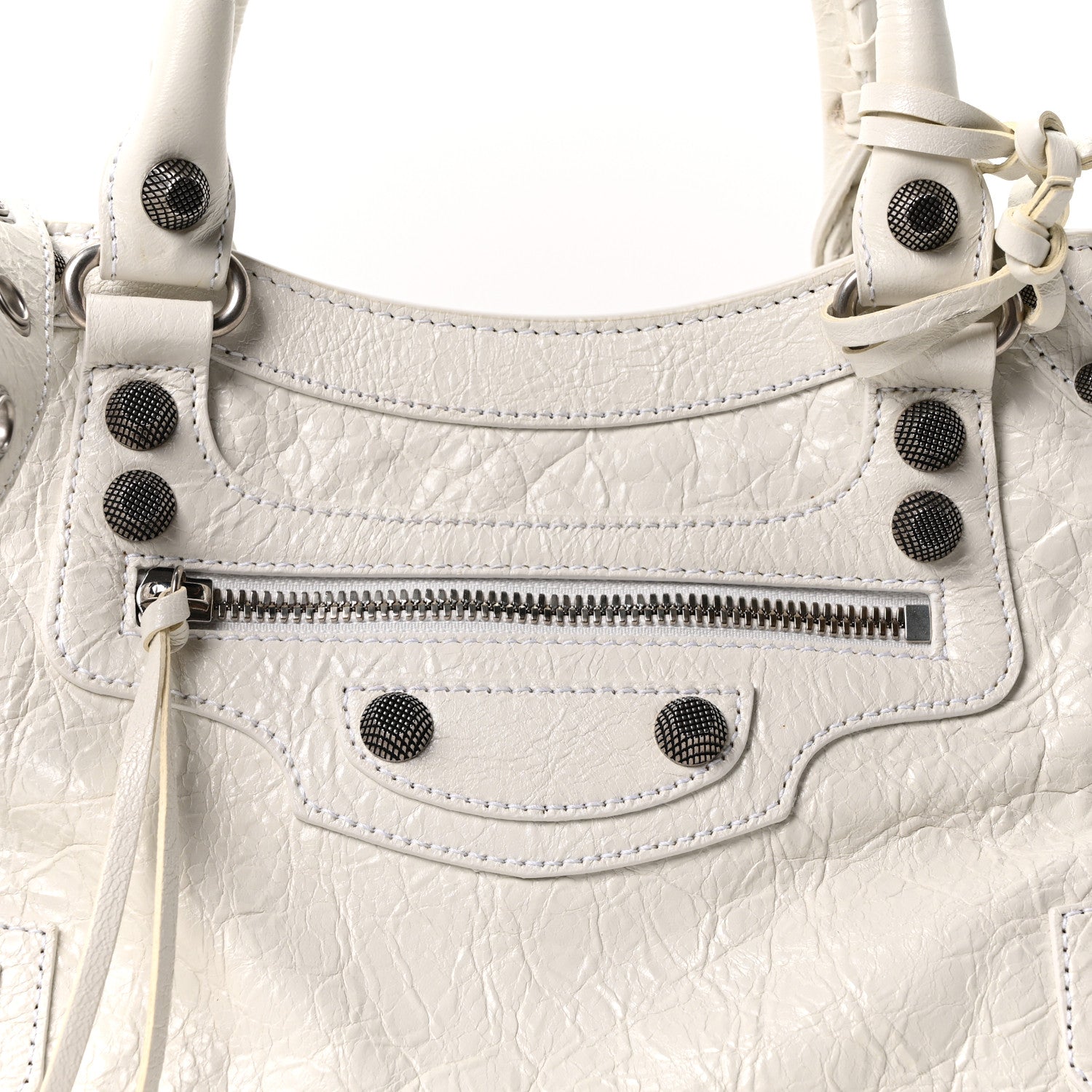 Agneau Arena Small Neo Cagole City Handbag Optic White