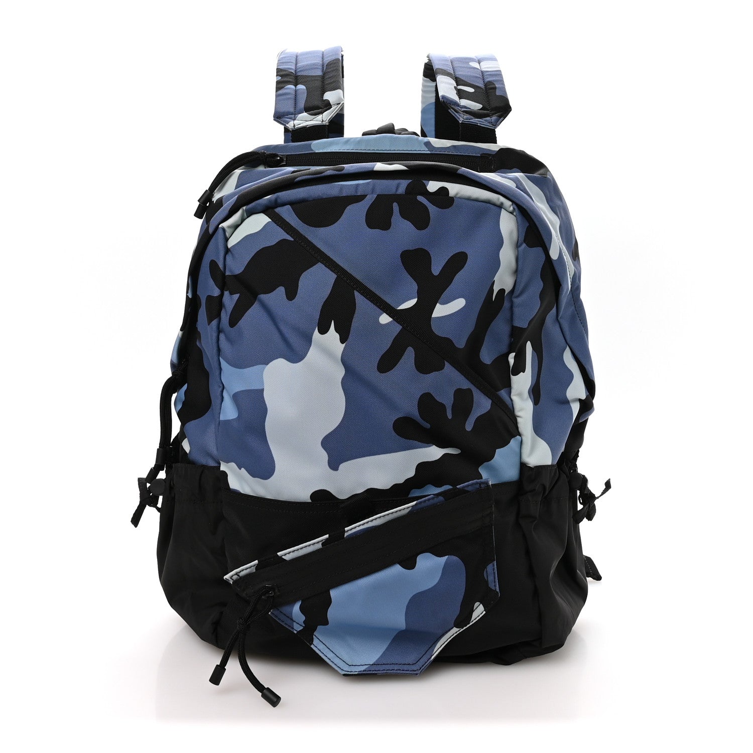 Nylon Camouflage Backpack Blue