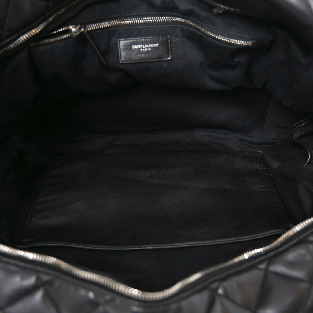 Lambskin Mixed Matelasse Joan Bowling Bag Black