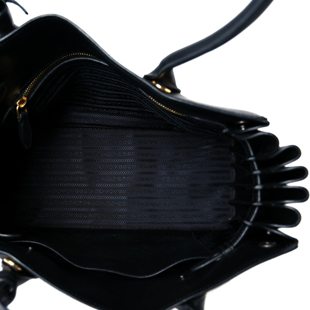 City Calfskin Medium Bibliothèque Tote Black