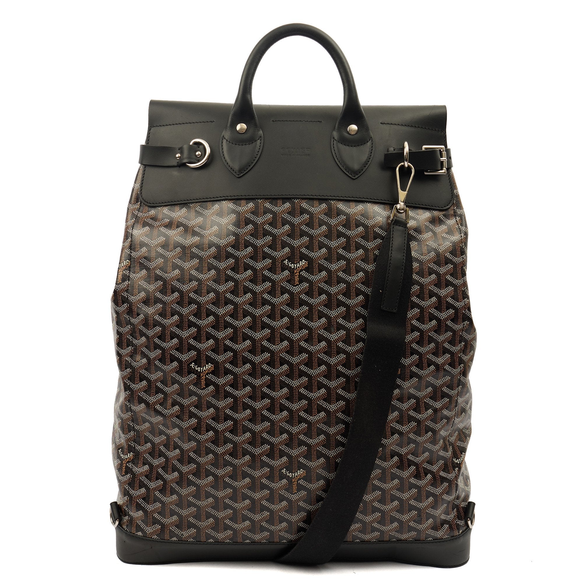Goyard Backpack Steamer Backpack in Black, Leather