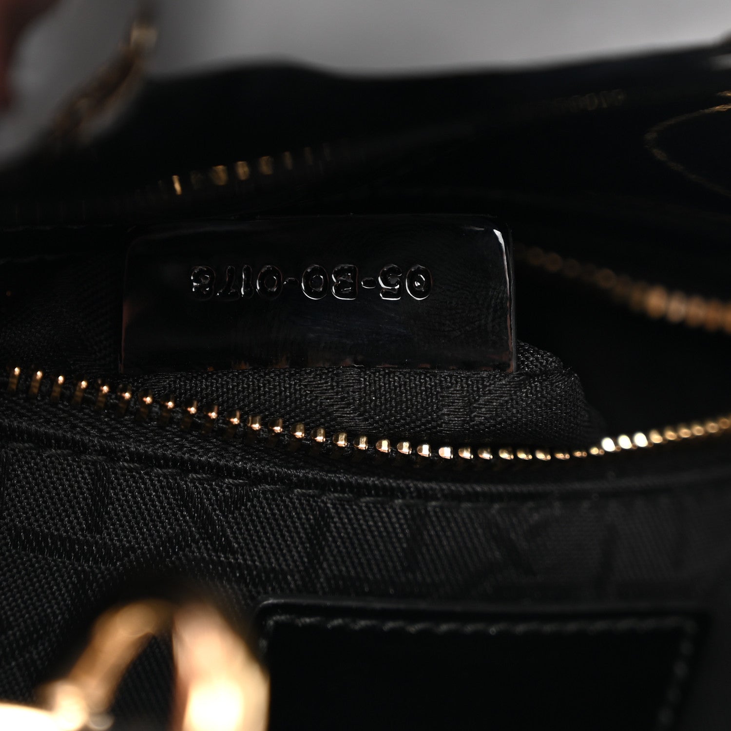 Patent Cannage Mini Lady Dior Black