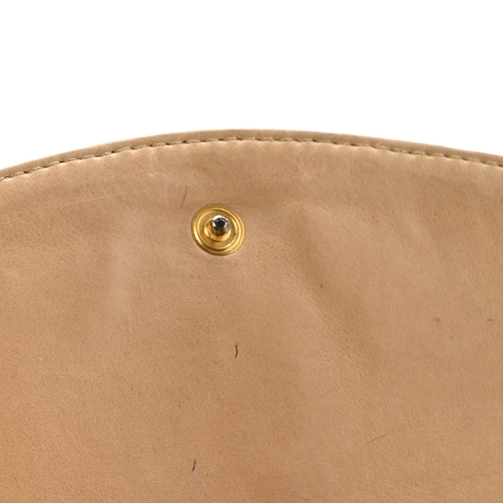 Caviar Timeless CC Compact Flap Wallet Beige