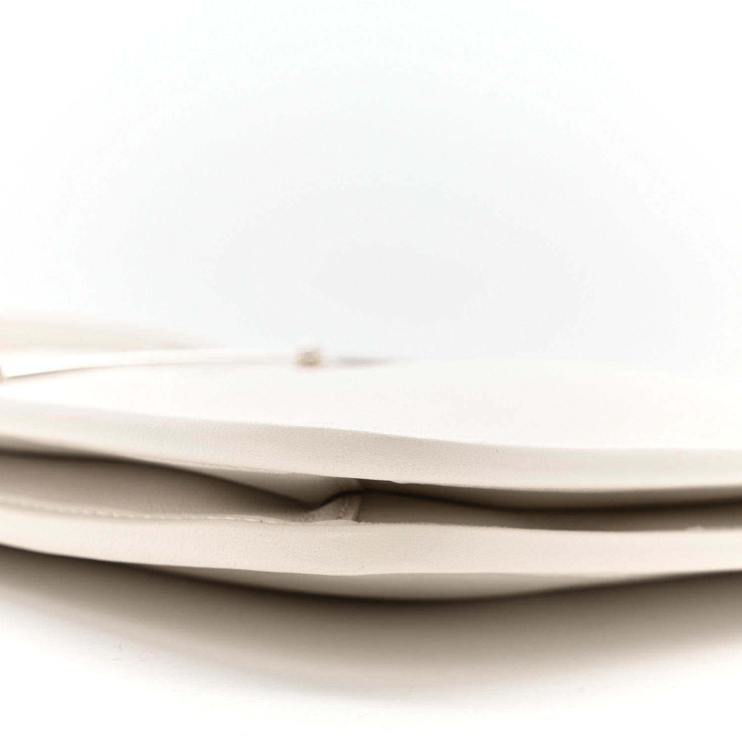 Calfskin Horsebit Slim Shoulder Bag White