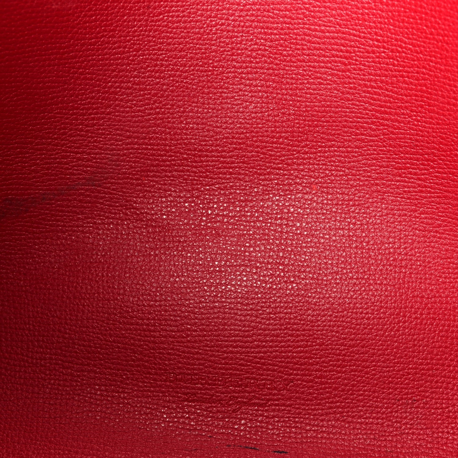 Grainy Calfskin Haymarket Check Medium Reversible Tote Red