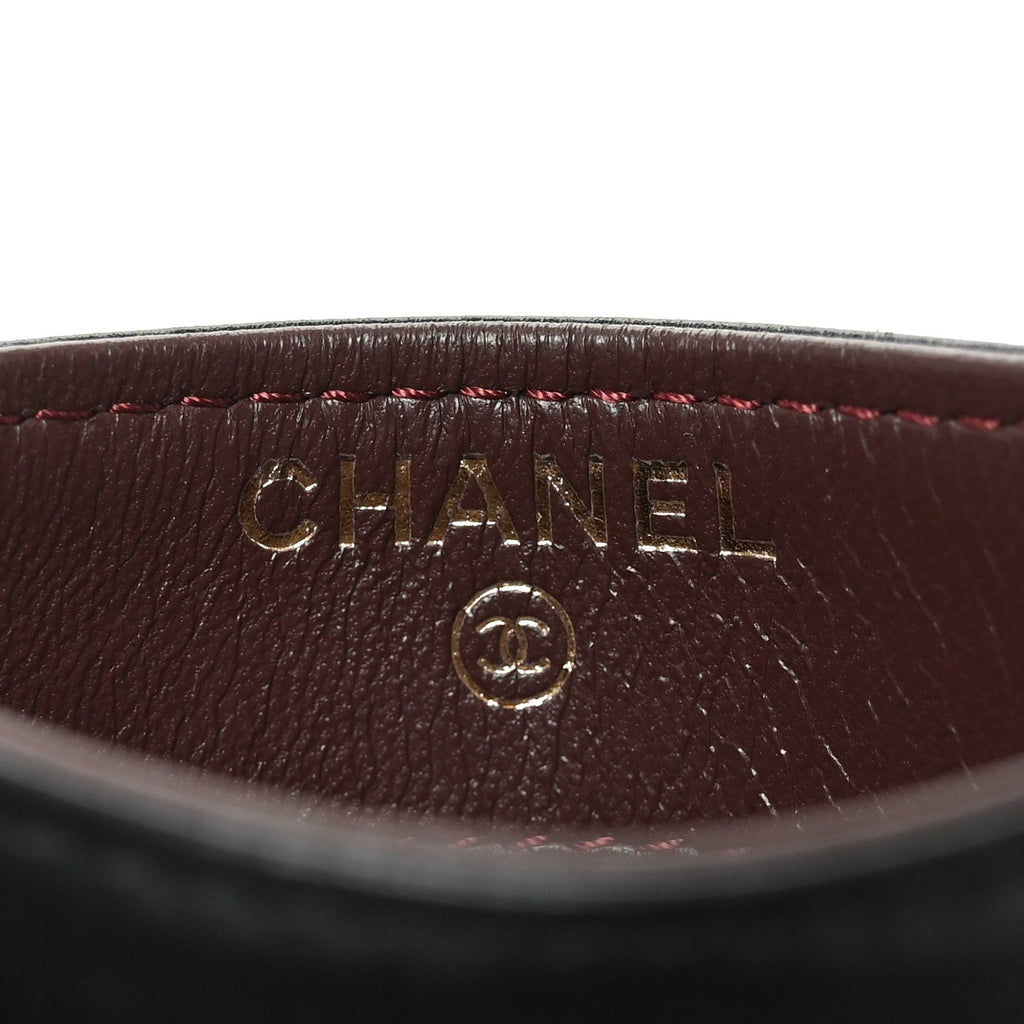 Lambskin Quilted  Holder Black