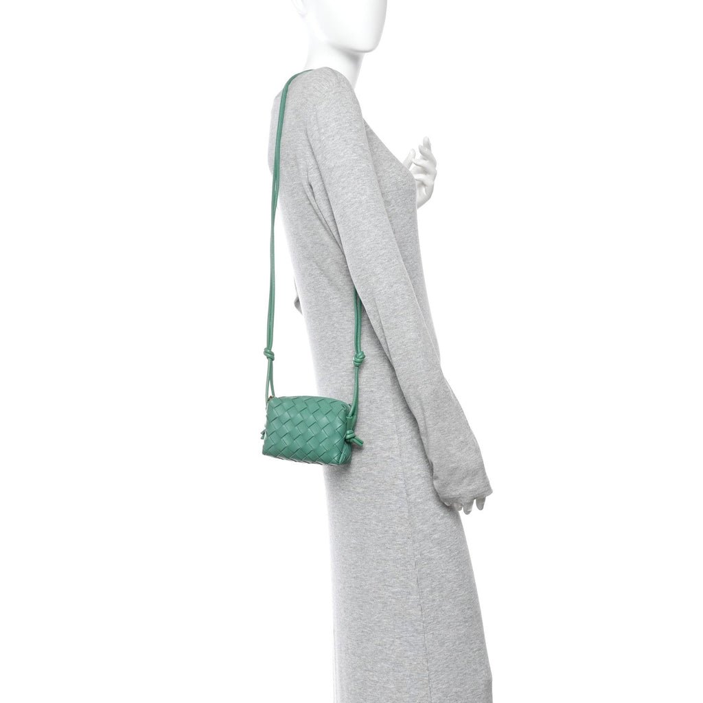 Nappa Intrecciato Candy Loop Camera Bag Mermaid