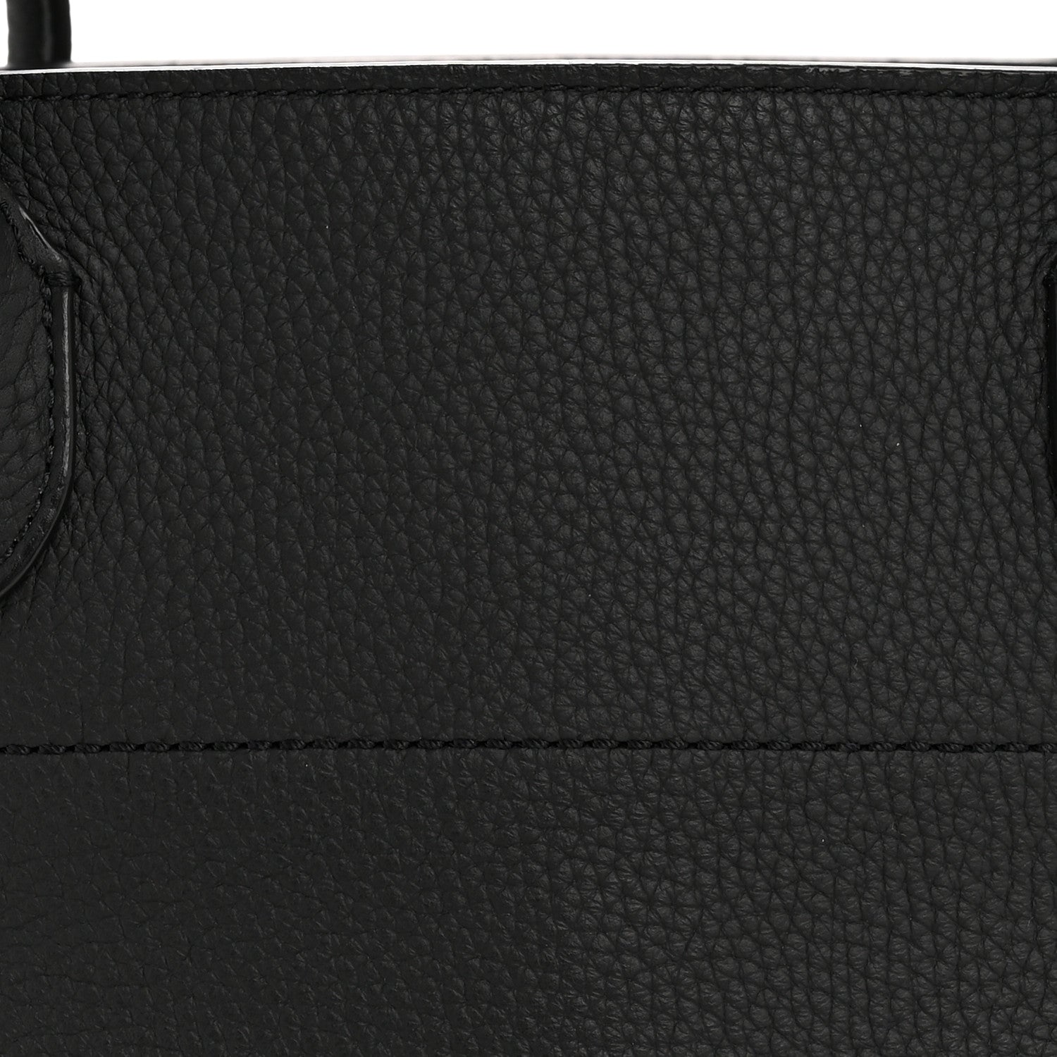 Matte Grained Calfskin Margaux Shoulder 12 Black