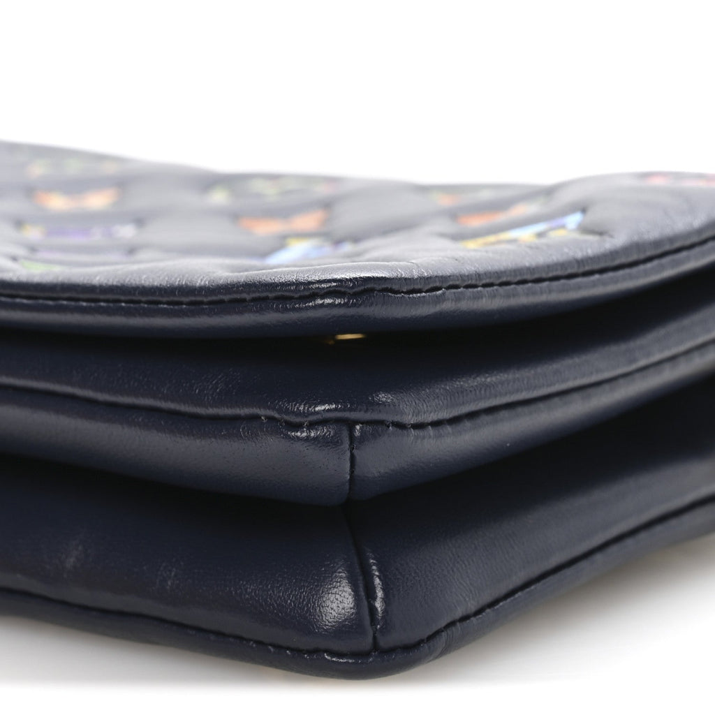 Lambskin Embossed Monogram LV Garden Pochette Coussin Navy