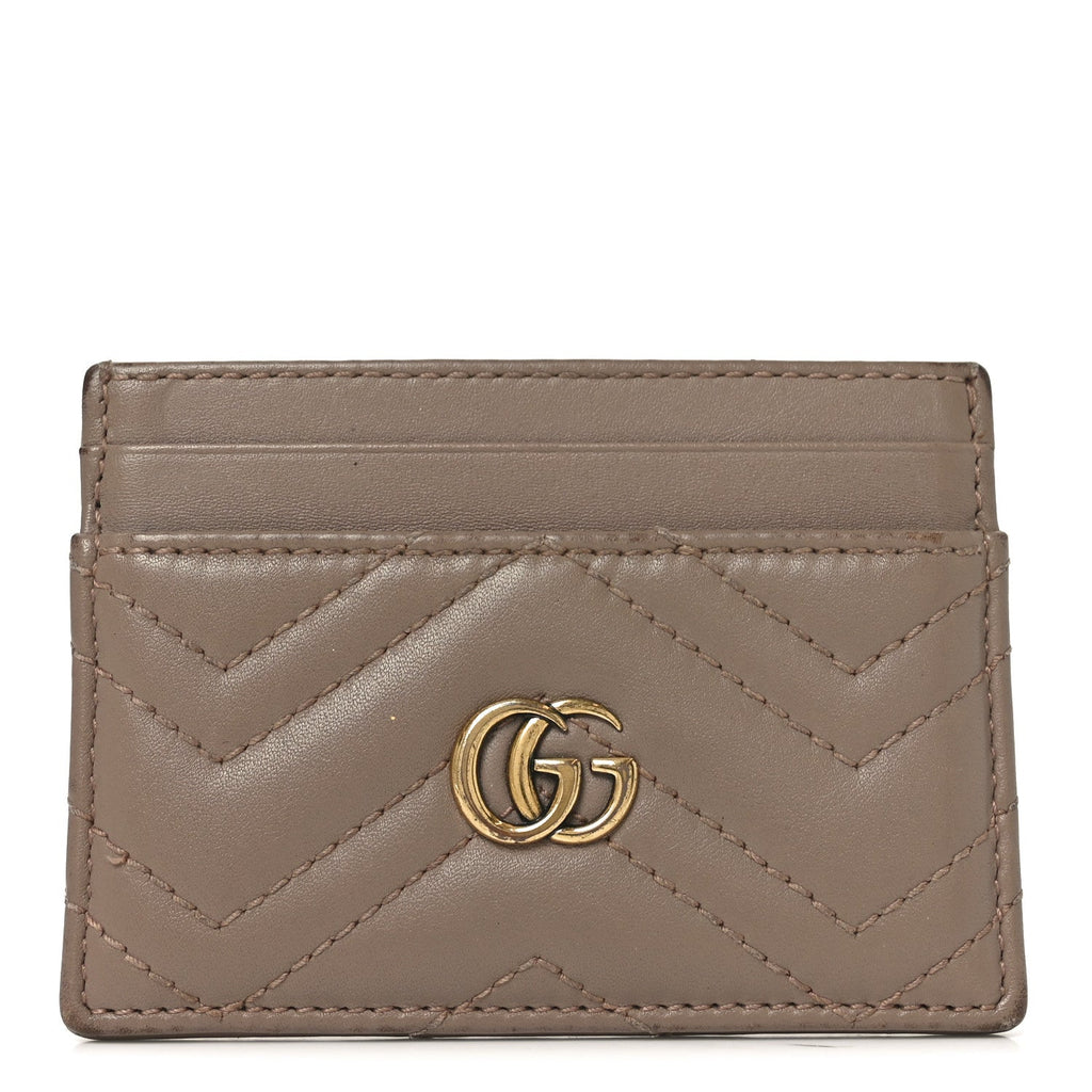 Calfskin Matelasse GG Marmont  Holder Porcelain Rose