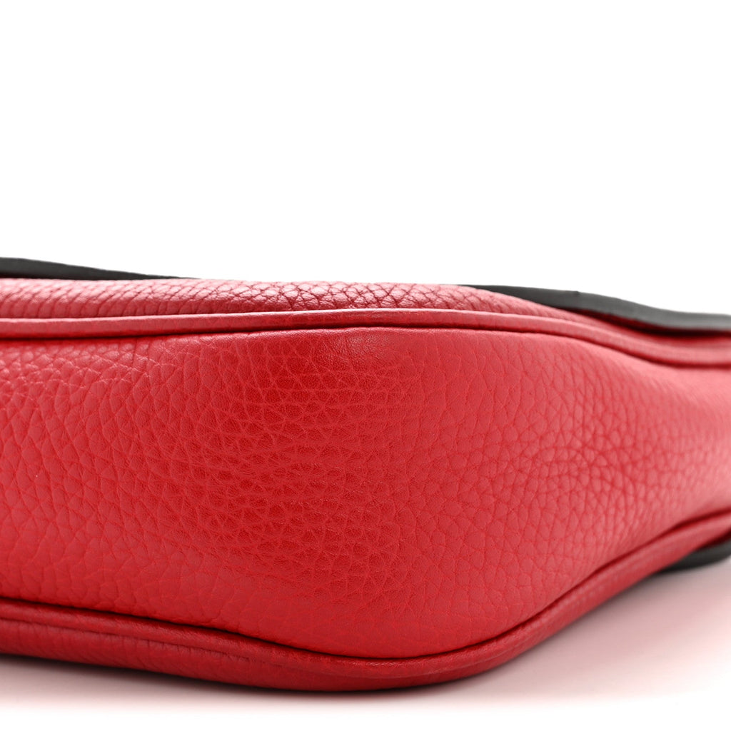 Pebbled Calfskin Medium Soho Flap Crossbody Tabasco Red