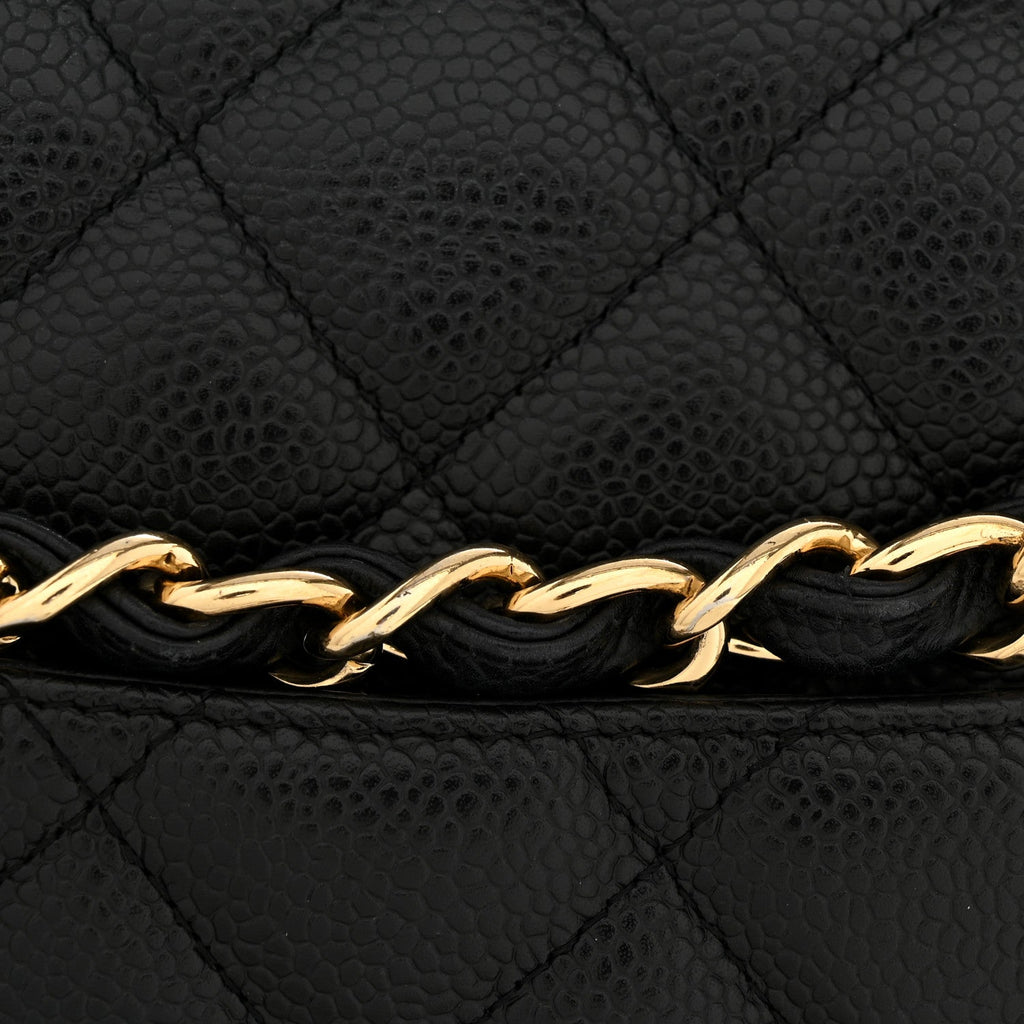 Caviar Quilted Jumbo Single Flap Black