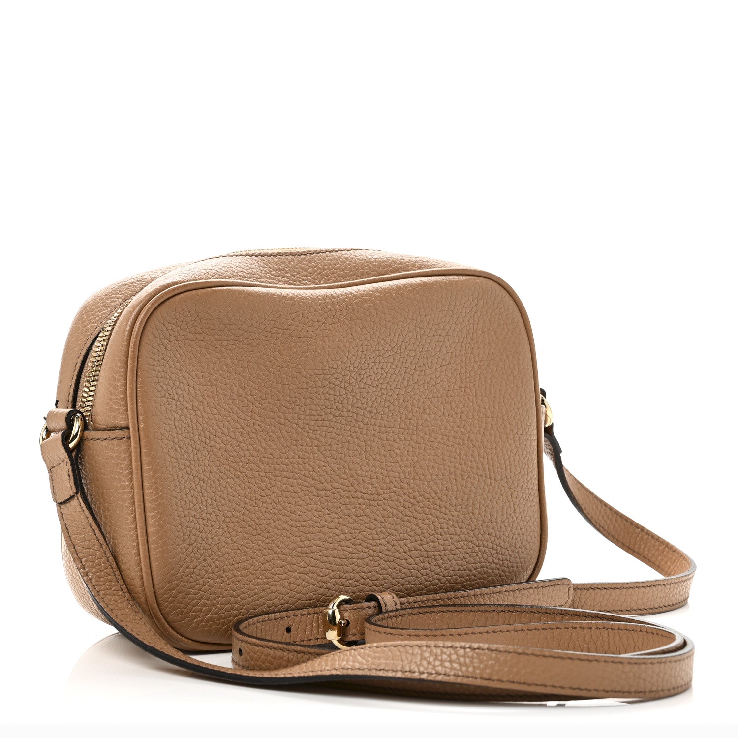 Pebbled Calfskin Small Soho Disco Bag Camelia