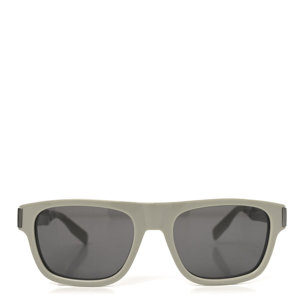 Acetate Rectangular CD Icon S31 Sunglasses Beige Smoke