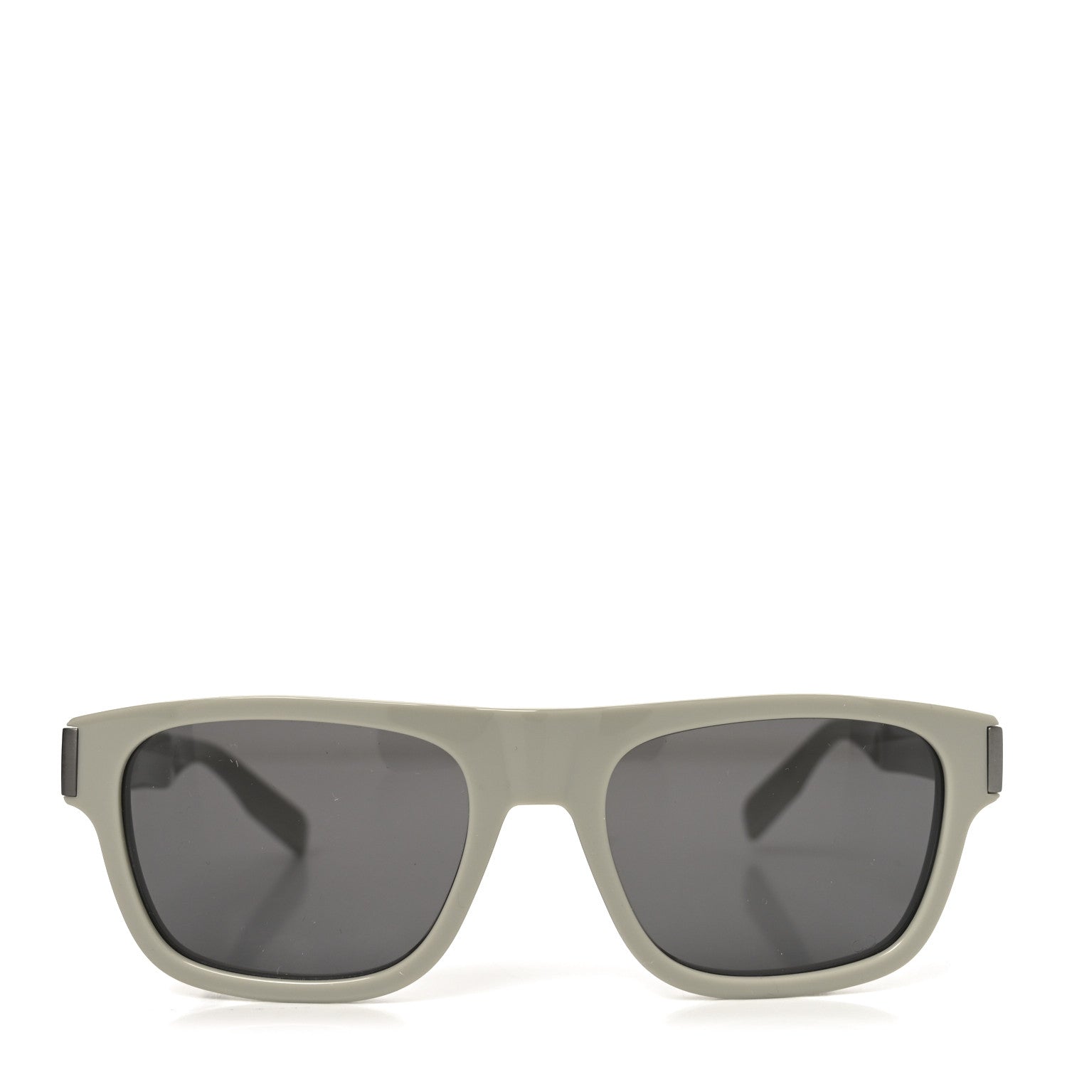 Acetate Rectangular CD Icon S31 Sunglasses Beige Smoke