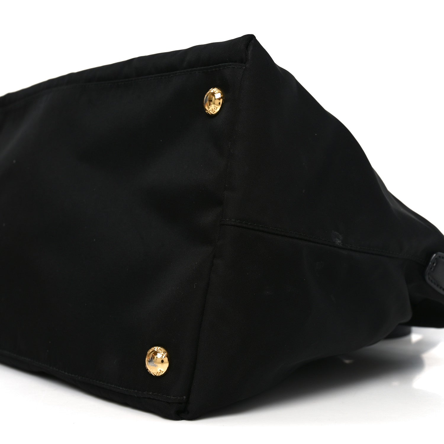 Tessuto Nylon Saffiano Shopping Tote Black