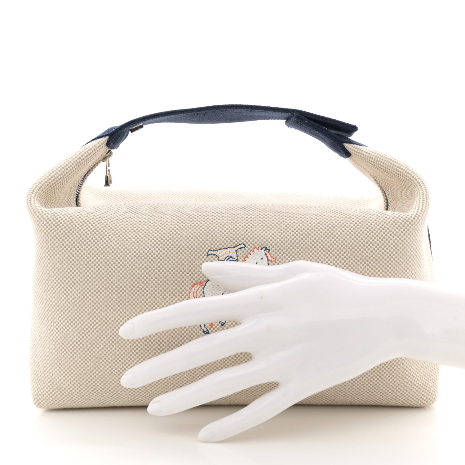 Canvas Large Bride-A-Brac Cabriole Case gris perle